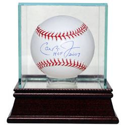 Cal Ripken, Jr. Signed Official Major League Baseball HOF 2007 W/Glass Case (Orioles)