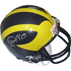 Desmond Howard Signed Michigan Wolverines Riddell Mini Helmet #21 (Heisman)