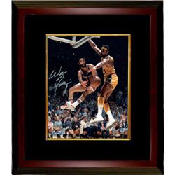 Walt Frazier Signed New York Knicks 8X10 Photo Custom Framed (Vs Wilt Chamberlain)- Steiner Hologram