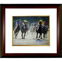 Angel Cordero Signed Horse Racing 16X20 Photo W/ Pincay Custom Framed