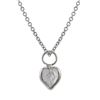 Image 1 : SILVER CRYSTAL HEART PEND