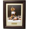 Image 1 : Muhammad Ali Unsigned 11X14 Photo Leather Framed Over Liston