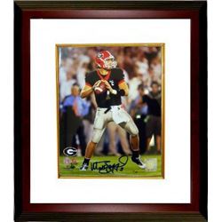 Matthew Stafford Signed Georgia Bulldogs 16X20 Photo Custom Framed- Stafford Hologram (Black Jersey)