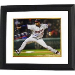 Francisco Liriano Signed Minnesota Twins 16X20 Photo Custom Framed (May 3Rd, 2011 No Hitter)