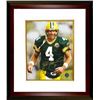 Image 1 : Brett Favre Signed Green Bay Packers 8X10 Photo Custom Framed (50 Years Lambeau Field Patch-Green Je