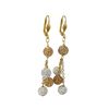 Image 1 : Brass Crystel Ball Earings Short