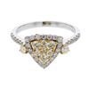 Image 1 : Round-Cut Trillian Cluster Diamond Ring In 14K White And Yellow Gold | 432639