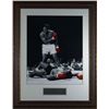 Image 1 : Muhammad Ali Unsigned 11X14 Spotlight Photo Black Leather Framed Over Liston