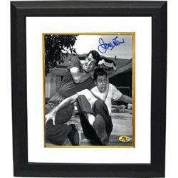 Jerry Lewis Signed B&W 8X10 Photo Custom Framed In Headlock W/ Dean Martin (Movie/Comedian/Entertain