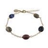 Image 1 : Labradorite (Grey) And Sodalite (Blue)  Combination Of  Semi Precious Stones On Gold Plated Sterling