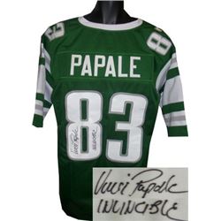 Vince Papale Signed Philadelphia Eagles Green TB Pro Style Jersey Invincible