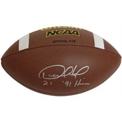 Desmond Howard Signed NCAA Wilson Replica Composite Football 91 Heisman (Michigan Wolverines)