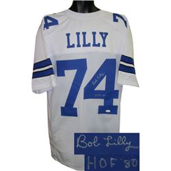 Bob Lilly Signed Dallas Cowboys White Prostyle Jersey HOF 80- JSA Hologram