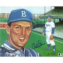 Carl Erskine Signed Brooklyn Dodgers 8X10 Photo (Portrait)