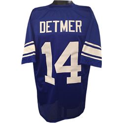 Ty Detmer BYU Cougars Unsigned Blue Custom Jersey XL