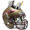 Image 1 : Florida State Seminoles (Gold Alternate Red Matte Mask) Schutt Mini Helmet Desk Caddy
