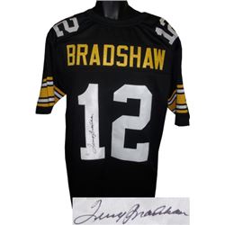 Terry Bradshaw Signed Pittsburgh Steelers TB Black Prostyle Jersey- JSA Hologram