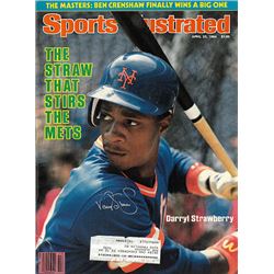Darryl Strawberry Signed New York Mets Sports Illustrated Magazine The Straw April 23, 1984