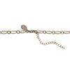 Image 2 : Multi Color Combination Semi Precious 10Mm Round Flat Stones On Gold Plated Brass Link Chain, Neckla
