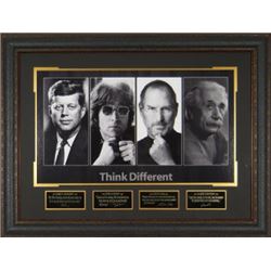 Think Different Unsigned 25X34 4 Photo Engraved Signature Series Leather Framed (Entertainment)