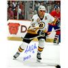 Image 1 : Adam Oates Signed Boston Bruins Skating Action 8X10 Photo W/HOF 12