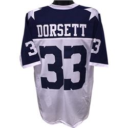 Tony Dorsett Dallas Cowboys Unsigned White 2 Star TB Prostyle Jersey XL