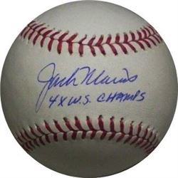 Jack Morris Signed Official Major League Baseball 4X WS Champs (Tigers/Twins/Bluejays)