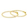Image 1 : Gold Tone Sterling Silver CZ Hoop Earrings