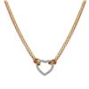 Image 1 : Sterling Silver-TRI-CZ Heart Necklace