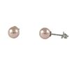 Image 2 : Sterling Silver Pink Ball Post Earrings