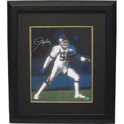 Lawrence Taylor Signed New York Giants 16X20 Photo Custom Framed (Silver Sig)- Taylor Hologram