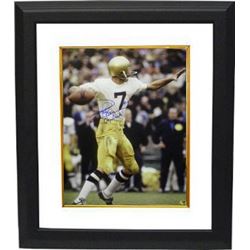 Joe Theismann Signed Notre Dame Fighting Irish 16X20 Photo Go Irish Custom Framed