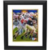 Image 1 : AJ Hawk Signed Ohio State Buckeyes 8X10 Photo Custom Framed