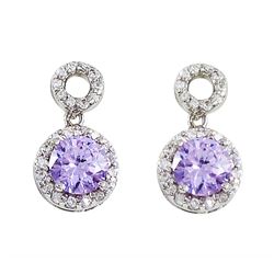 Sterling Silver-LAV Post Earring