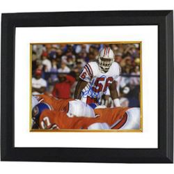 Andre Tippett Signed New England Patriots 16X20 Photo Custom Framed HOF 08
