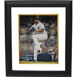 Ivan Nova Signed New York Yankees 16X20 Photo Custom Framed (Vertical Pitching)- MLB Hologram