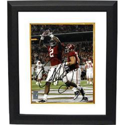 Derrick Henry Signed Alabama Crimson Tide 11X14 Photo Custom Framed #2 (Touchdown Hands Up Celebrati
