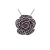 Image 1 : SILVER RHODOLITE ROSE PENDANT (#7189SPRH)