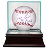 Image 1 : Jim Rice Signed Official Major League Baseball W/ Glass Case 3X AL HR (Boston Red Sox)