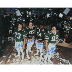 Joe Klecko Signed New York Jets Sack Exchange 16X20 Photo W/ 4 Signatures- Steiner Hologram