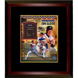 Tom Glavine Signed Atlanta Braves HOF Collage 16X20 Photo Custom Framed HOF 2014