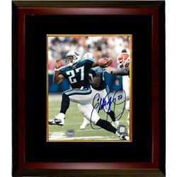 Eddie George Signed Tennessee Titans 8X10 Photo Custom Framed (Vs Browns)