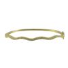 Image 1 : Gold Plated Sterling Silver CZ Wave Bangle, 8&Quot;