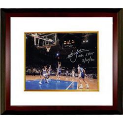 Christian Laettner Signed Duke Blue Devils Horizontal Metallic 16X20 Photo Custom Framed The Shot 3/