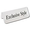 Image 1 : Acrylic "Exclusive Style" Sign. Measures 3 1/4" Wide X 1 1/4" Tall.