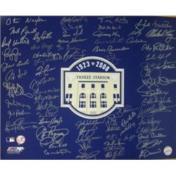 Otis Nixon Signed New York Yankees 16X20 Photo 2008 Yankee Stadium Final Season Logo With 71 Signatu