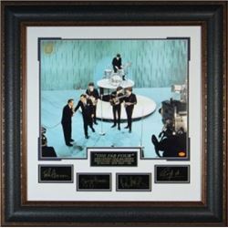 Paul Mccartney Unsigned The Beatles Engraved Collection 32X32 Ed Sullivan Show Engraved Signature Se