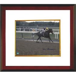 Seattle Slew Signed Belmont Stakes Horse Racing 16X20 Photo Custom Framed