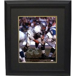 Jim Otto Signed Oakland Raiders 16X20 Photo Custom Framed HOF 1980- PSA DNA Hologram