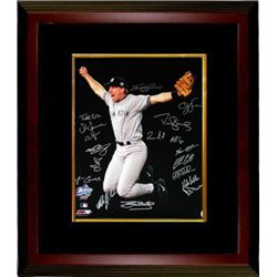 Scott Brosius Signed New York Yankees 16X20 Photo Custom Framed 1998 World Series Champions MVP 18 S